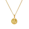 Birth Flower Necklace for Women Gold Color Month Flora Pendant Necklaces 2024 Trend Stainless Steel Jewelry Collar Freeshiping